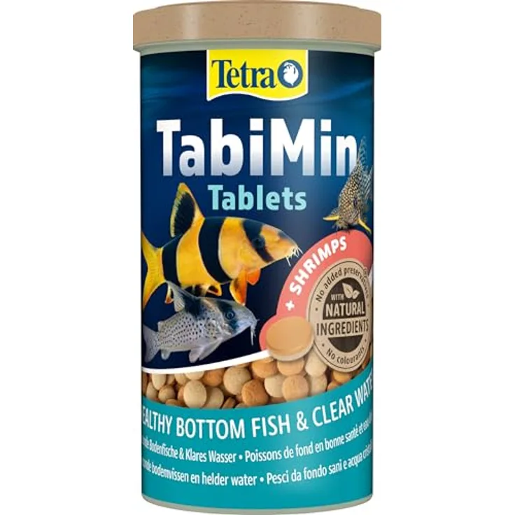 Tetra TabiMin, Fischfutter für Zierfische, hochwertige Multi-Tabletten mit Carotinoiden und Omega-3, 620 g