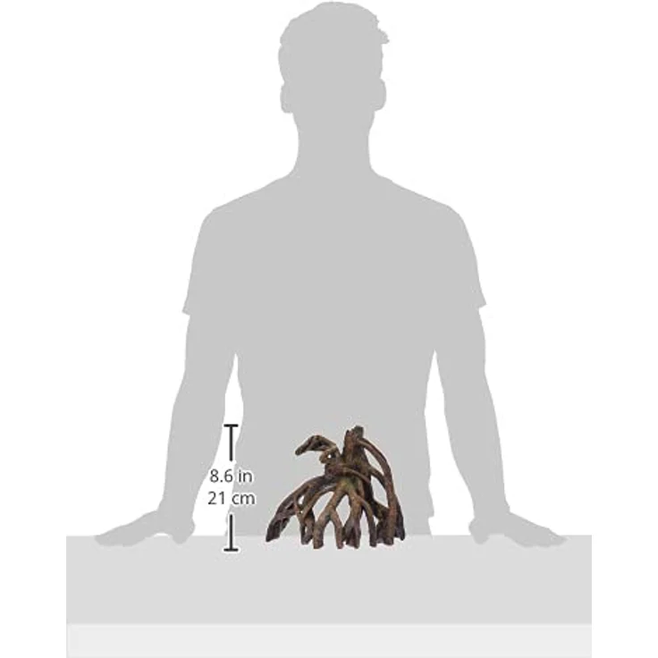 Nobby Aquariendeko Mangrove, detailgetreue Unterwasserwelt aus ungiftigem Polyresin, braun – Bild 2