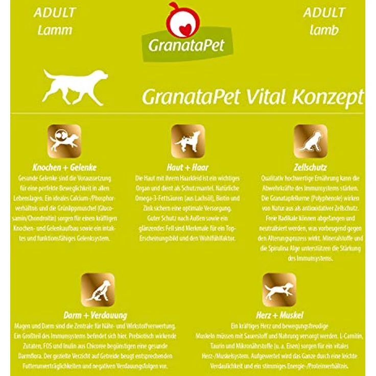 GranataPet Liebling´s Mahlzeit Adult Lamm, Hunde-Trockenfutter mit wichtigen Vitaminen, 10kg – Bild 6