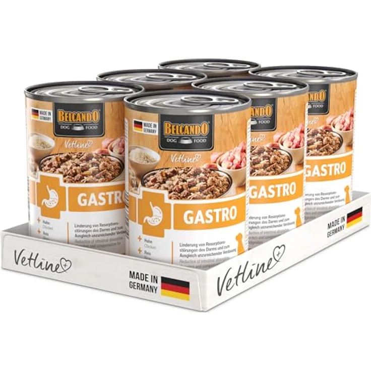 Belcando Vetline Gastro, Diät-Alleinfuttermittel für Hunde zur Linderung von Resorptionsstörungen, 6er Pack, 6 x 400 g – Bild 1