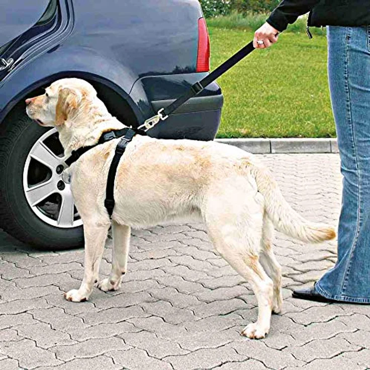 TRIXIE Auto Geschirr Größe L, stufenlos anpassbares Hundegeschirr für große Hunde mit verstellbarem Anschnallgurt, Brustumfang 70–90 cm, schwarz – Bild 2