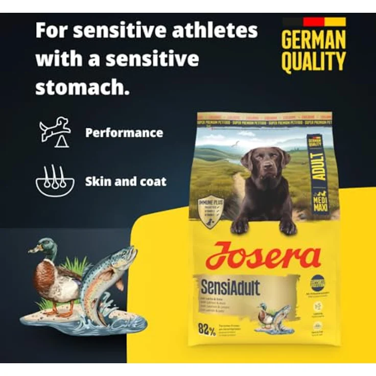 Josera Adult SensiAdult, glutenfreies Trockenfutter für empfindliche Hunde, 12,5kg mit IMMUNE PLUS – Bild 3