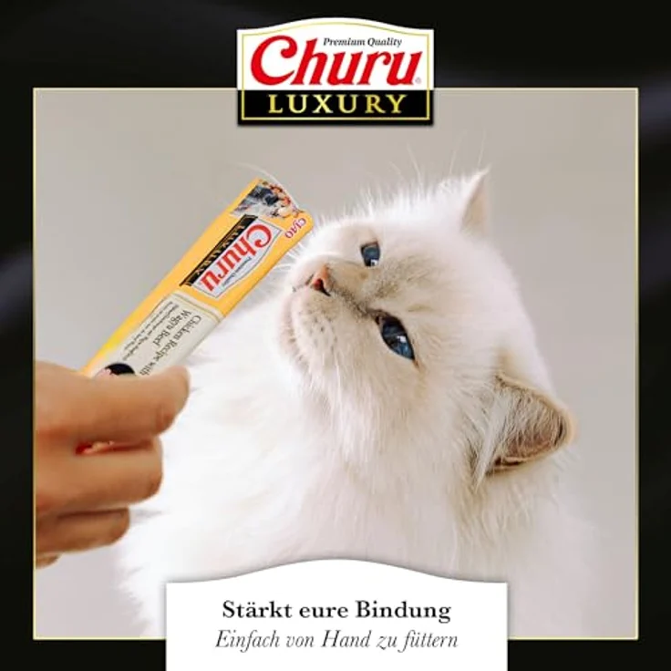 INABA Churu Luxury Katzenleckerlis mit Thunfisch und Riesengarnele, Getreidefrei, Zuckerfrei, Kalorienarm, 56 g (1er Pack) – Bild 3