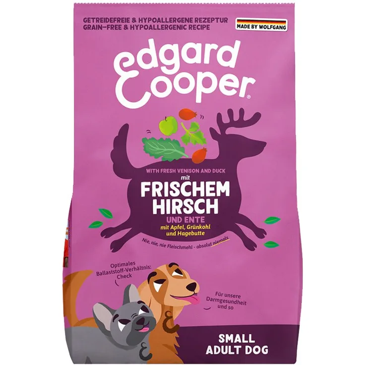 Edgard & Cooper Adult Frischer Hirsch und Ente, Hypoallergenes Hundetrockenfutter, 3kg