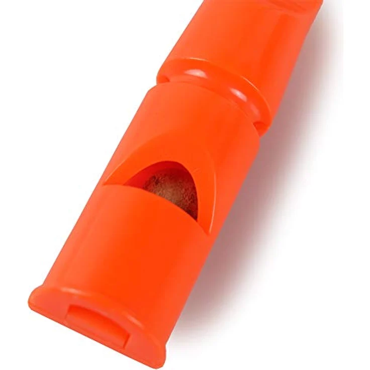ACME Doppelton Hundepfeife No. 641, Profi-Doppelpfeife mit 2 Signaltönen, hoher Reichweite und gratis Lederband, DG Orange – Bild 5