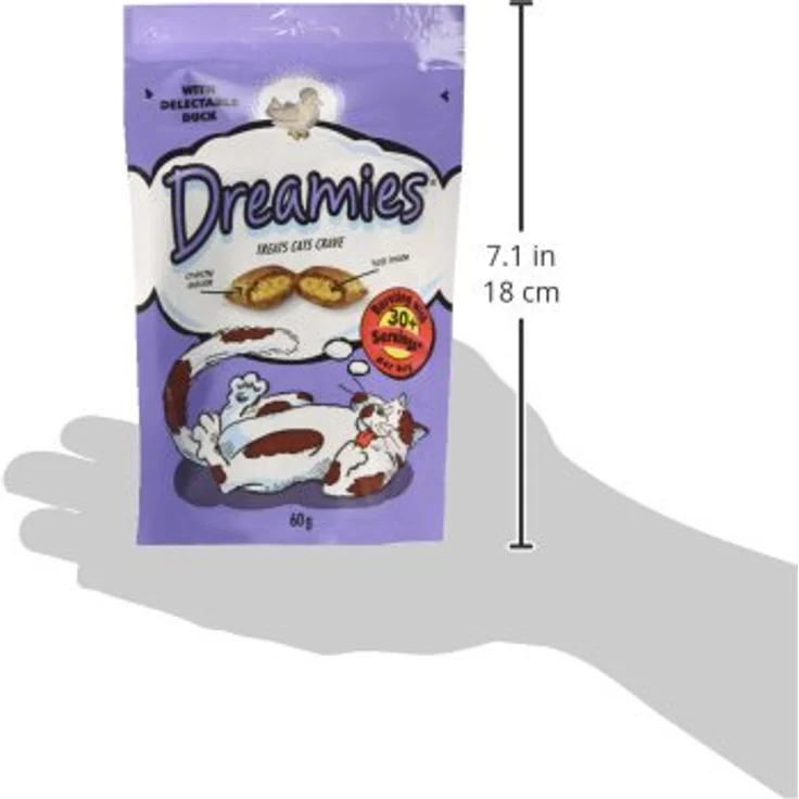 Dreamies Katzensnack Klassik - Sparpaket Ente, 6 x 60 g, knusprige Hülle mit cremig-weichem Kern, ohne künstliche Aromastoffe – Bild 11