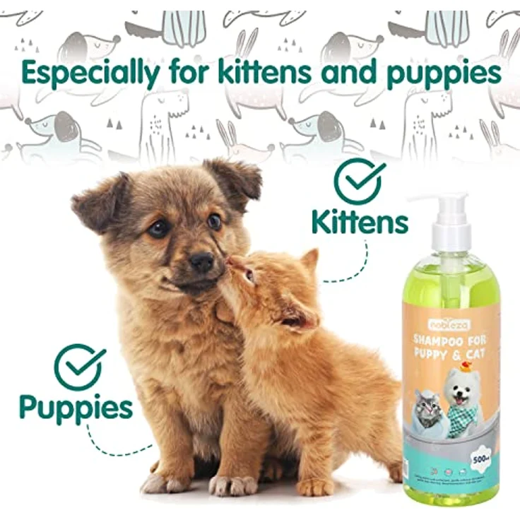 Nobleza Hundeshampoo Welpen Mild, 500ml, Ungiftig, PH-neutral, Kokosnuss-Duft, Für empfindliche Haut und geschmeidiges Fell – Bild 5