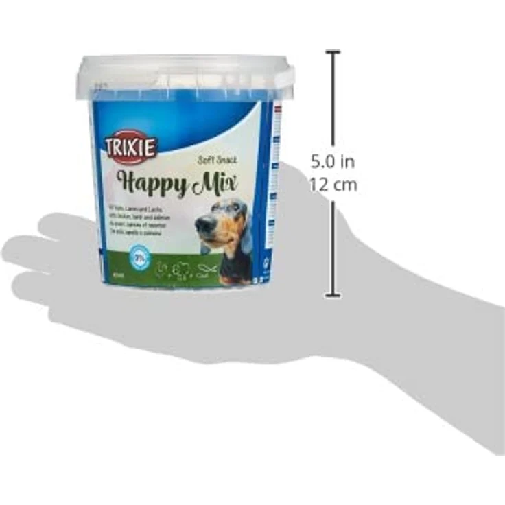 TRIXIE Soft Snack Happy Mix, 500g Eimer, glutenfreier Hundesnack aus Huhn, ideale Belohnung für empfindliche Hunde – Bild 3