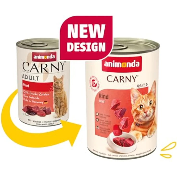 animonda Carny Adult Rind, Katzen-Nassfutter mit proteinreichem Fleisch, 6x400g – Bild 2
