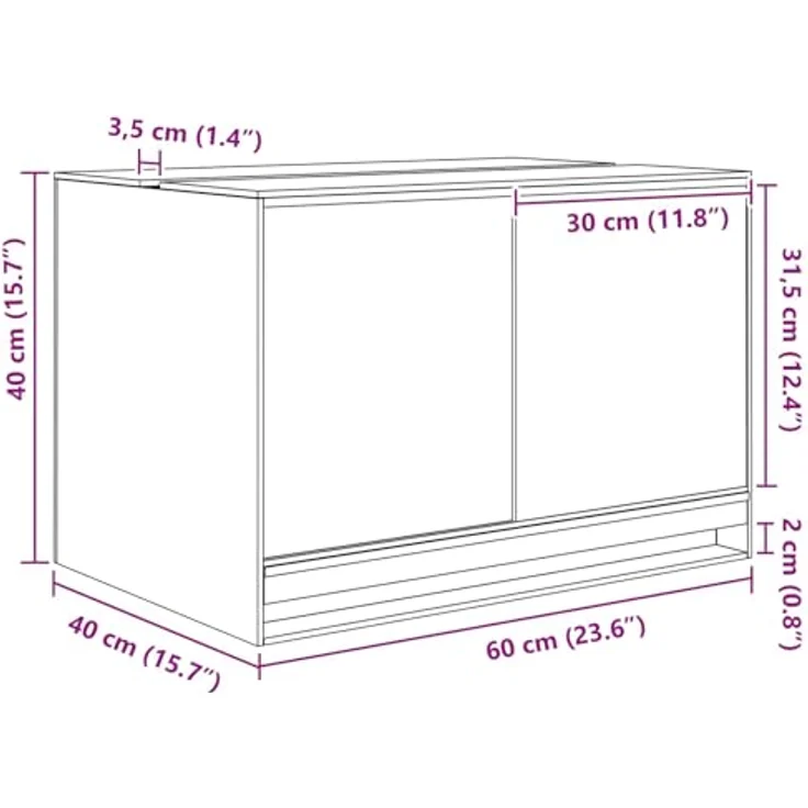vidaXL Terrarium Transparent 60 x 40 x 40 cm, 360-Grad-Sicht, kratzfestes Glas, für Reptilien und Amphibien – Bild 3