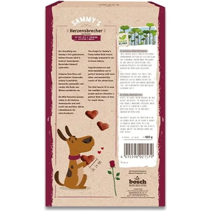 Bosch Sammy´s Herzensbrecher, 800g ofenfrische Hundesnacks für die Fellnase – Bild 3