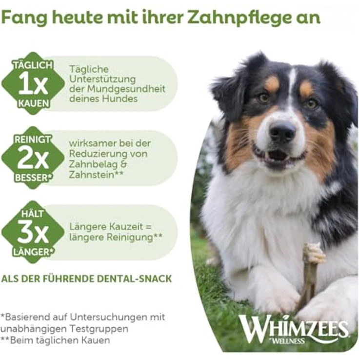 WHIMZEES Antler Dental Treats, 360 g, vegetarischer Kausnack für Hunde, glutenfrei und zuckerfrei – Bild 7