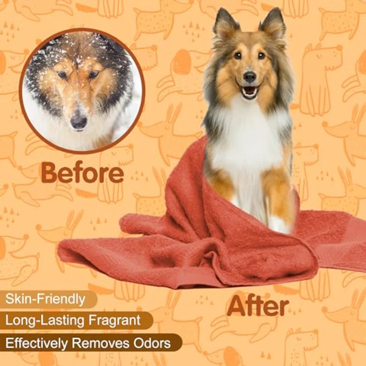 Nobleza Hundeshampoo gegen Juckreiz, Milben, Pilz & Floh, mit natürlichem Zitronengrasextrakt, rückfettendes Sensitive-Shampoo für Hunde und Katzen, 500ml – Bild 5