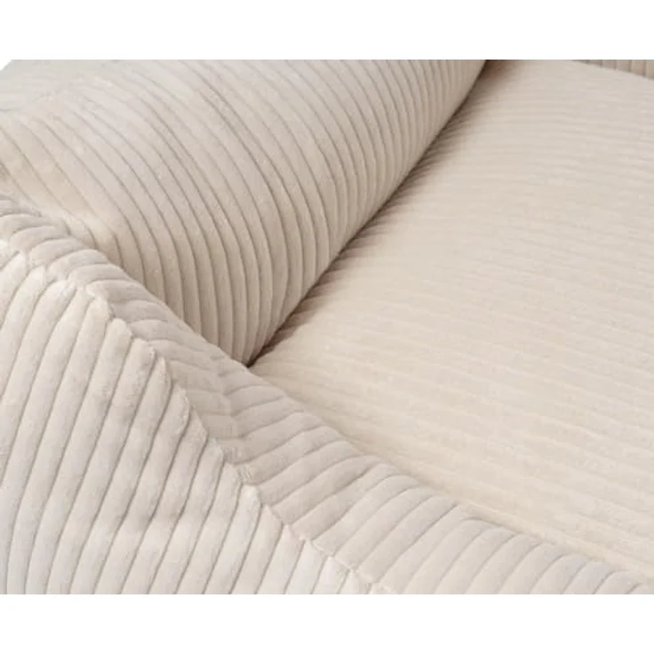 Knuffelwuff Hundebett Olivia XXL 120 x 85cm, Cord mit Handwebcharakter, beige, abnehmbarer und waschbarer Bezug, für große, mittelgroße und kleine Hunde – Bild 3