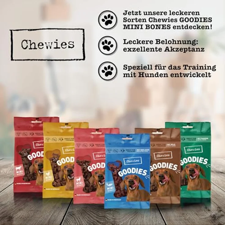 Chewies Goodies Mini Lamm, 125g Hundesnack für anspruchsvolle Hunde, geeignet für alle Lebensphasen – Bild 4