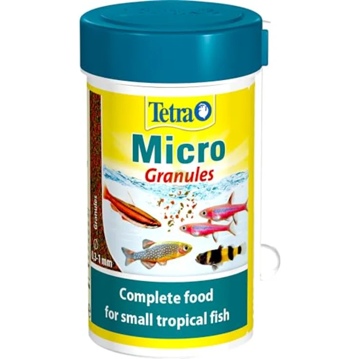 Tetra Micro Granules 100ml, Fischfutter für kleine Zierfische, mit intensiven Karotinoiden und pflanzlichen Bestandteilen – Bild 2