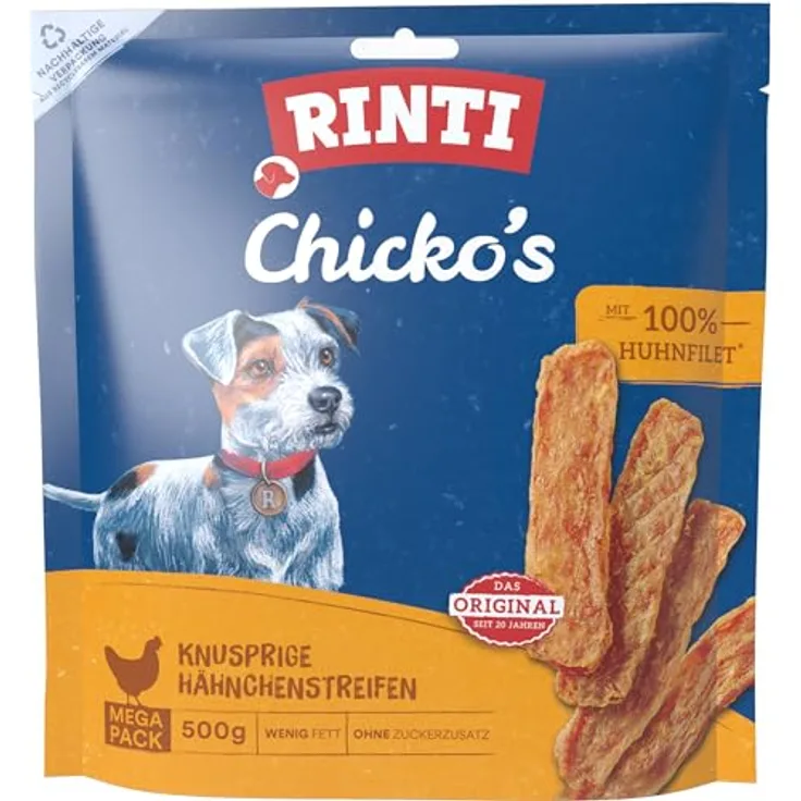 Rinti RINTI Chicko Huhn 500g, 100% Echtfleisch, wenig Fett, schonend luftgetrocknet