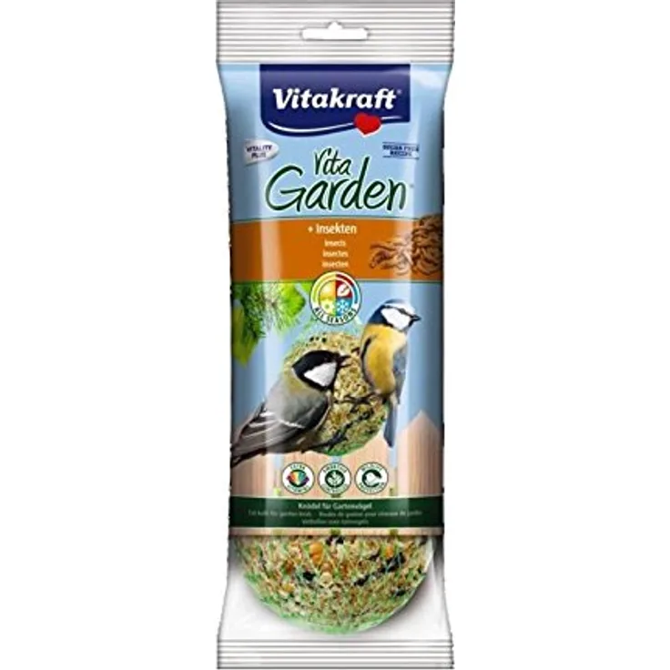 Vitakraft Vita Garden Knödel mit Insekten - 4 Stück, 90g pro Knödel, ohne Farb- und Konservierungsstoffe
