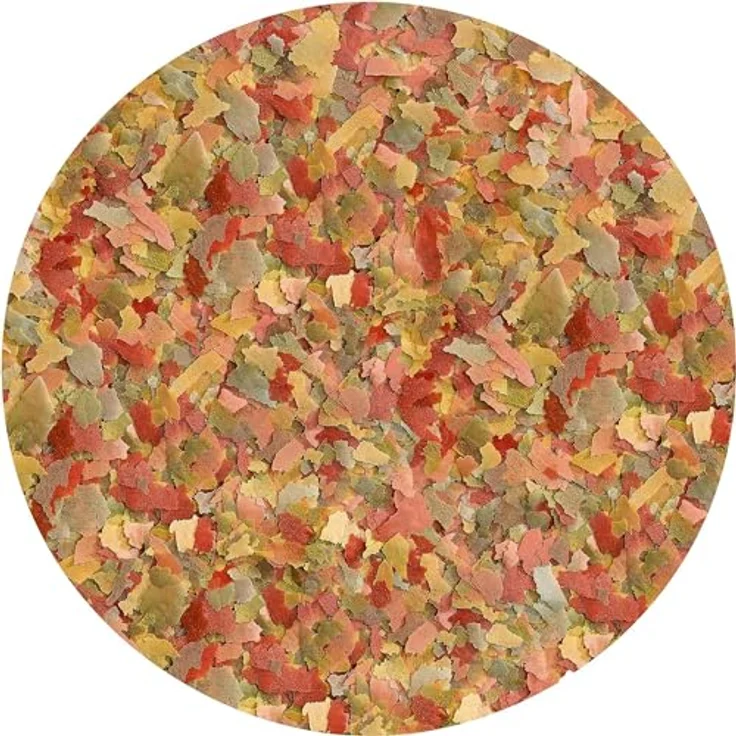 Vitakraft Flake-Mix, Fischfutter Aquarium mit Garnelen und Spirulina, reichhaltiger Mix aus fünf Futterflocken für alle Zierfische (1x 1l) – Bild 2