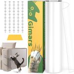 Gimars Kratzschutzfolie für Möbel und Sofas, selbstklebend, transparent, 5m x 30cm, rückstandslos entfernbar, inklusive Befestigungsstifte