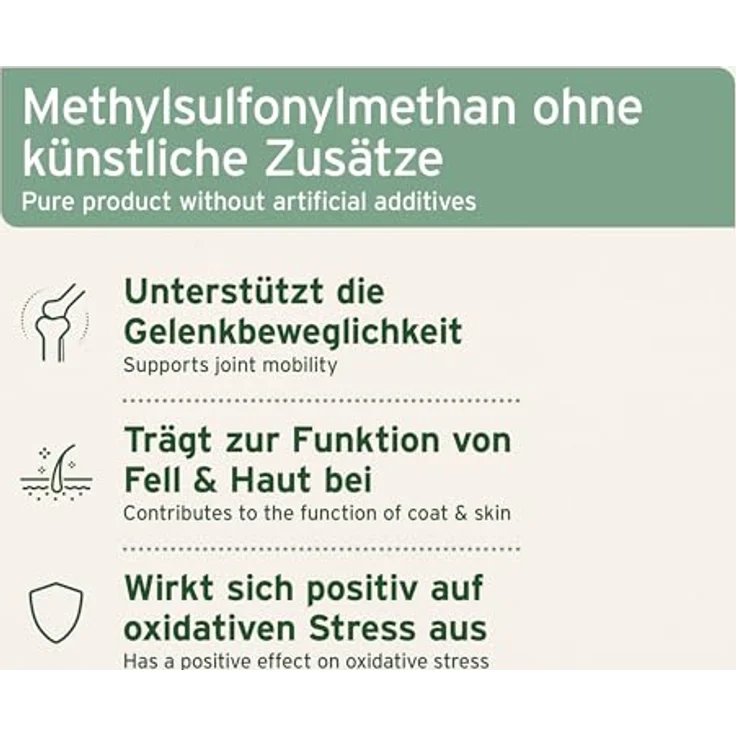 AniForte MSM Pulver 1,5 kg, Organisches Futter zur Gelenkunterstützung für Pferde – Bild 3