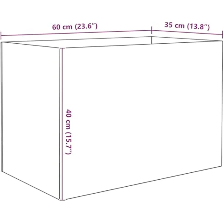 vidaXL Transparentes Aquarium 60 x 35 x 40 cm, modernes Design mit Speicher, robust und pflegeleicht – Bild 3