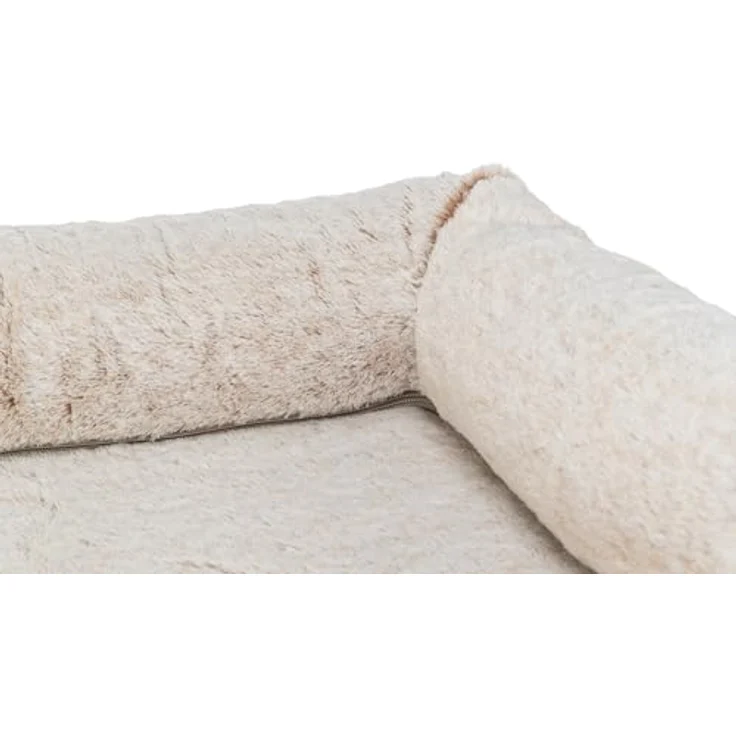 TRIXIE Tierbett Vital Bett Lino beige für Hunde, orthopädisch mit Memory-Effekt, Möbelstoff Chenille und Softplüsch – Bild 5