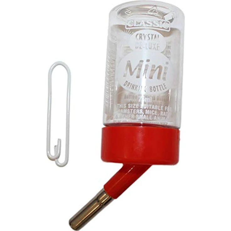 Getzoo Tränke aus Holz + Classic Trinkflasche 75 ml, robuste Nagertränke mit Naturholz-Halterung, einfache Handhabung & langlebige Qualität – Bild 5