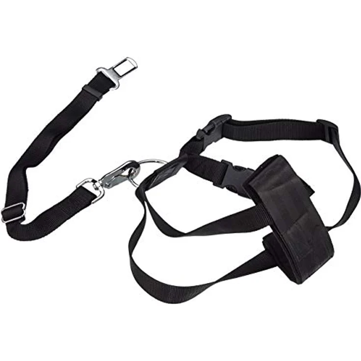 Trixie 1291 Auto-Geschirr, M: 50–70 cm/25 mm, schwarz – Bild 2