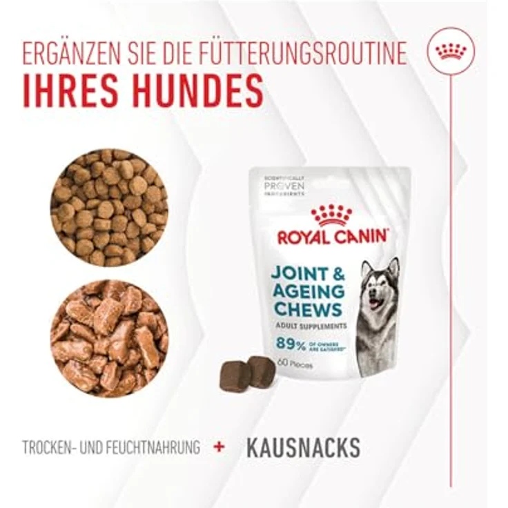 Royal Canin Joint & Ageing Chews, Doppelpack 2 x 240 g, Gelenksnacks für adulte Hunde aller Größen, mit Grünlippmuschel und Omega-3-Fettsäuren, im wiederverschließbaren Beutel – Bild 5