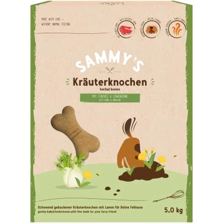 Bosch Sammy´s Kräuterknochen 5kg, schonend gebacken mit feinem Lamm für sensible Hunde – Bild 1
