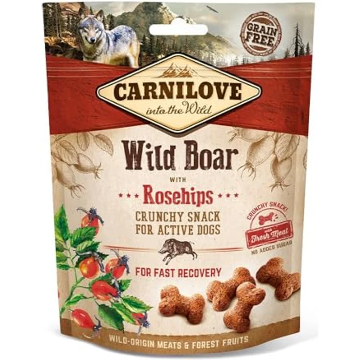 Carnilove Dog - Crunchy Snack - Knuspriger Hundesnack mit Wildschwein und Hagebutten, 200g – Bild 2