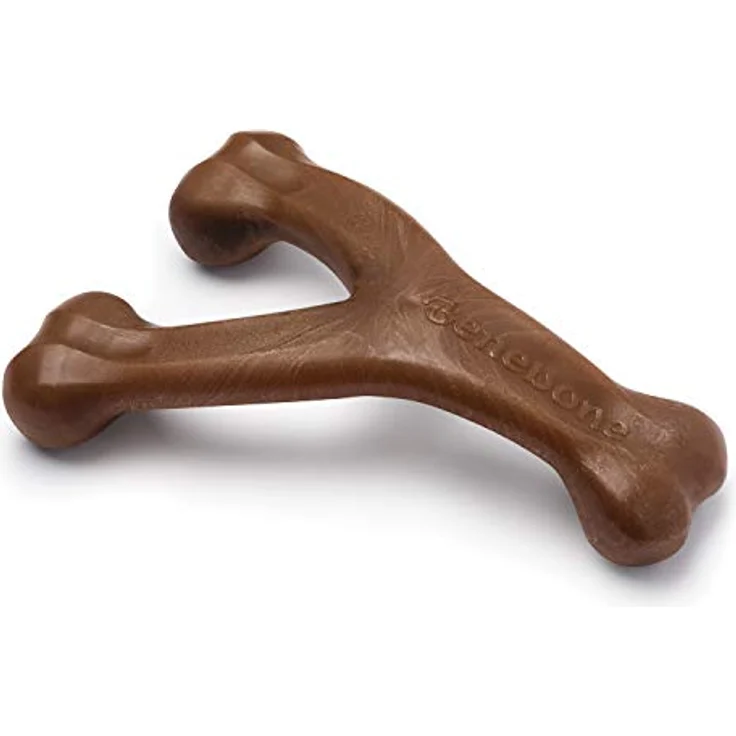 Benebone Wishbone Hundekauspielzeug, XL Langlebiges Kauspielzeug aus echten Erdnüssen für aggressive Kauer, USA Herkunft – Bild 1