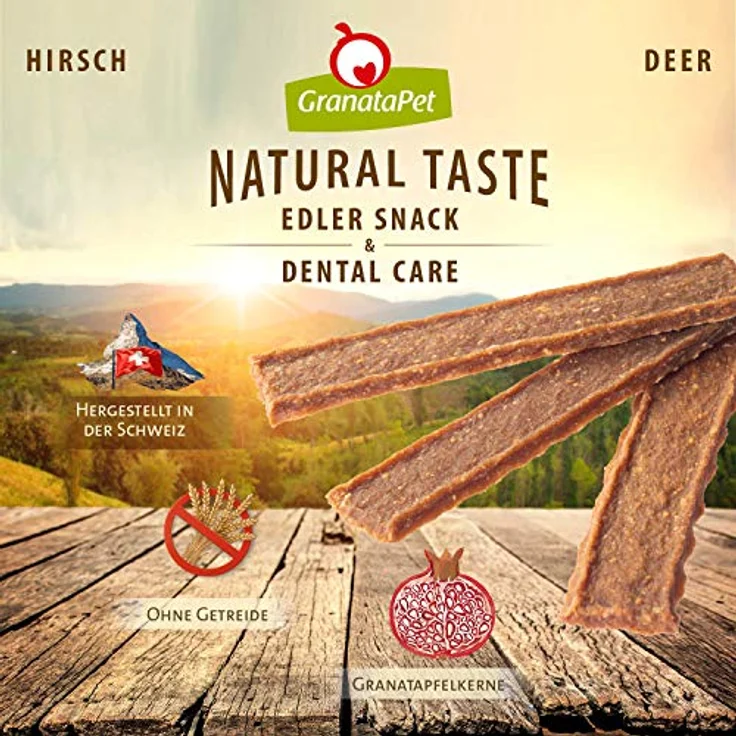 GranataPet Natural Taste Edler Snack Hirsch, Hundeleckerli ohne Getreide & Zuckerzusätze, 90 g, schmackhafte Zwischenmahlzeit für Hunde – Bild 3
