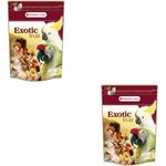 Versele-Laga Prestige Premium Papageien Exotic Fruit Mix, Doppelpack 2 x 600 g, mit 35% fruchtigen Zutaten wie Papaya, Ananas und Aprikosen, für ausgewogene Ernährung und Wohlbefinden