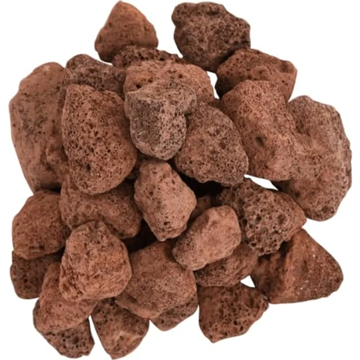 vidaXL Lavagranulat, Lavastein Biologische Filter und Dekosteine, Rot 25 kg, 3-5 cm für Aquarien und Garten – Bild 4