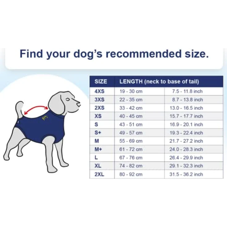 MPS Medical Pet Shirt, Blau, Ganzkörper-Wundschutz für mittelgroße Hunde, Größe M, maschinenwaschbar und atmungsaktiv – Bild 5