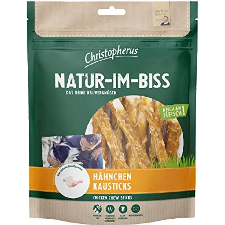 Christopherus Kausticks für Hunde, Hähnchen Kausticks, warmluftgetrocknet, 300 g, naturbelassen, leicht und hochverdaulich – Bild 1