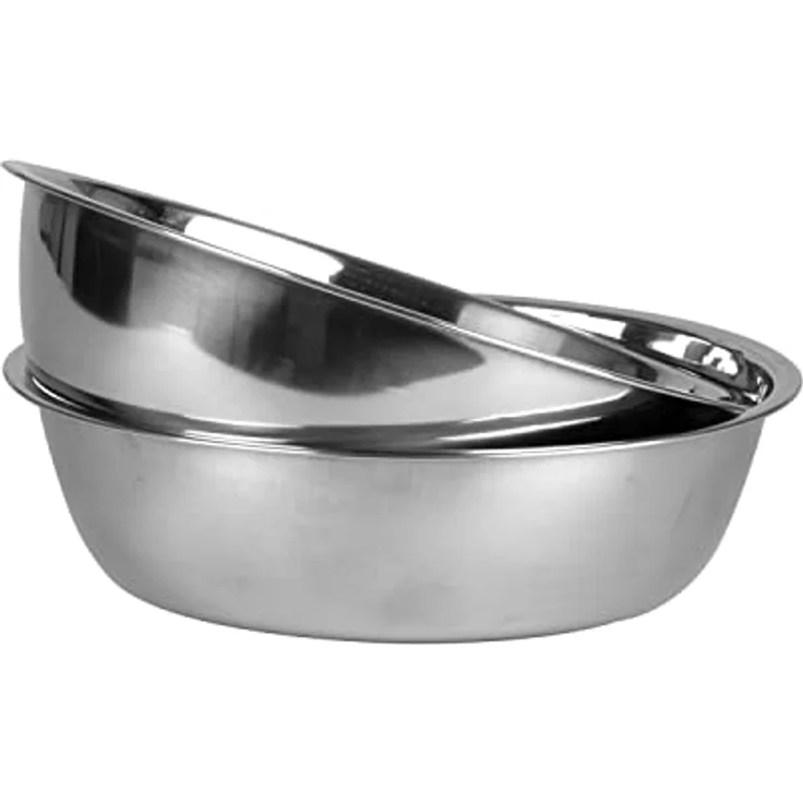 LAUBLUST Zusatzschalen für Futterstation XL, 2er Set Edelstahl Fressnäpfe, ca. 22 x 5 cm, 2 x 1,4l, spülmaschinenfest – Bild 2