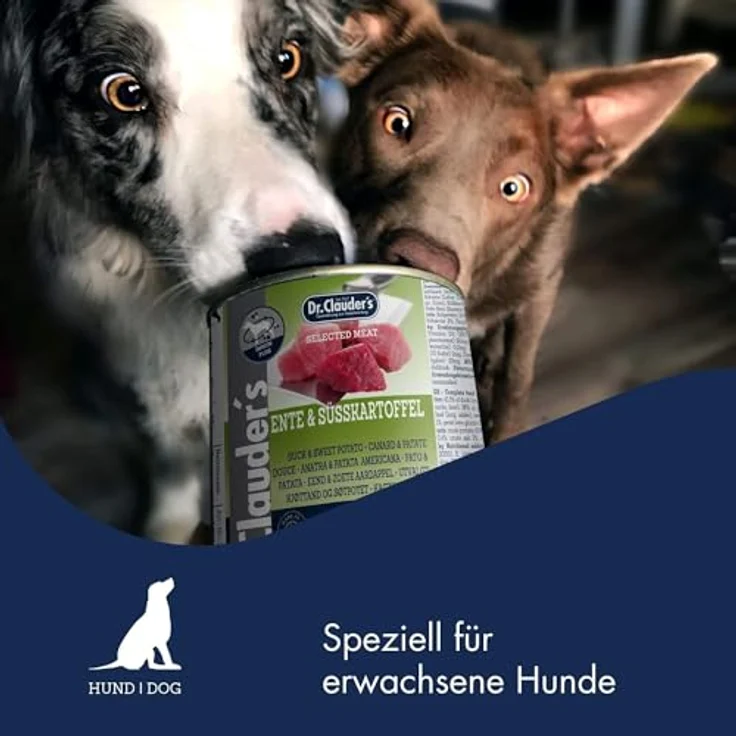 Dr. Clauder's Selected Meat - ImmunPlus - Hunde-Nassfutter mit Ente & Süßkartoffel, Lebensmittelqualität, 6 x 800 g – Bild 2