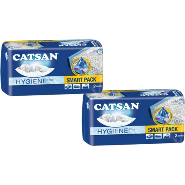 Catsan CATSAN Smart Pack, Nichtklumpende Katzenstreu auf saugfähigem Vlies, 2 Packungen mit 4 Packs à 4L, insgesamt 16L – Bild 1