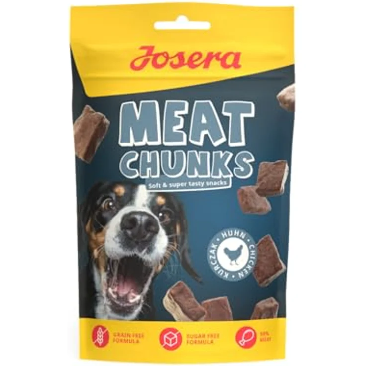 Josera Meat Chunks Chicken, Hühnerfleischsnack in praktischen Häppchen, 70g – Bild 1