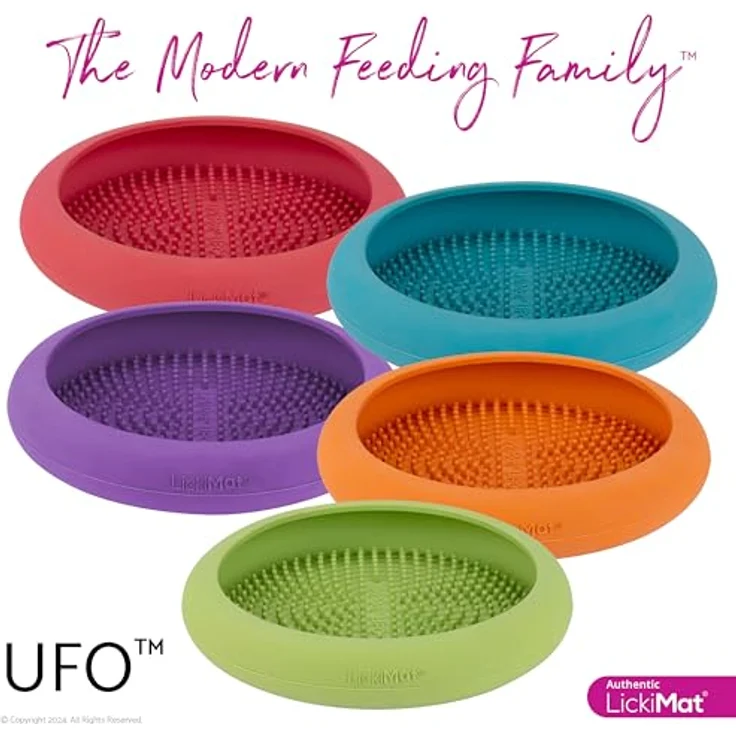 LickiMat Antischlingnapf UFO - Leckmatte für Hunde Slowfeeder ø 19 cm, Naturkautschuk, verschiedene Farben – Bild 7