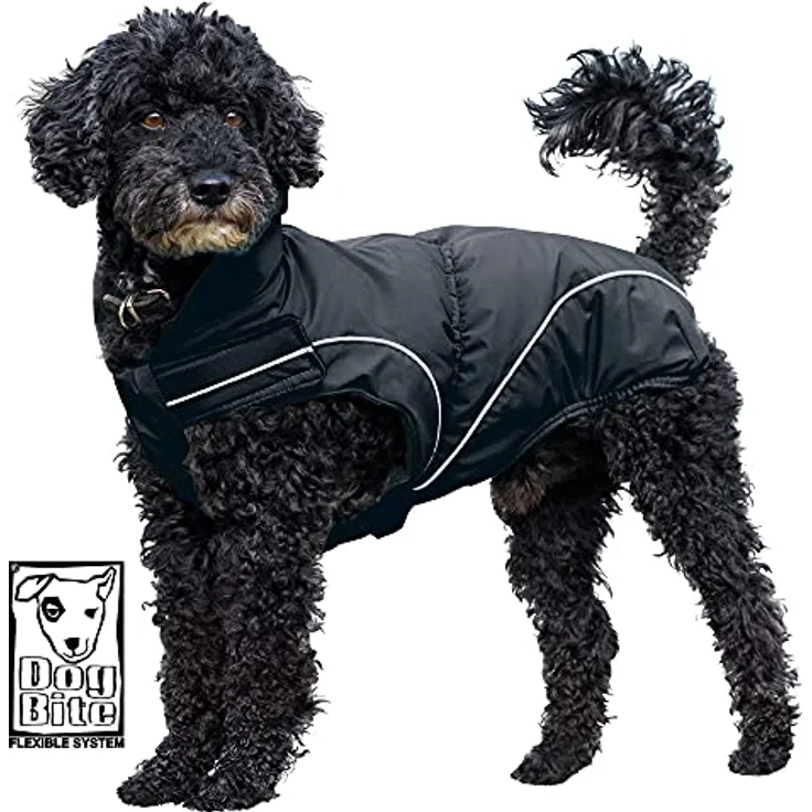 DogBite Hundemantel Winterjacke für den Hund - gefüttert, in versch. Größen - wasserdicht, atmungsaktiv, mit Reflexionsstreifen – Bild 2
