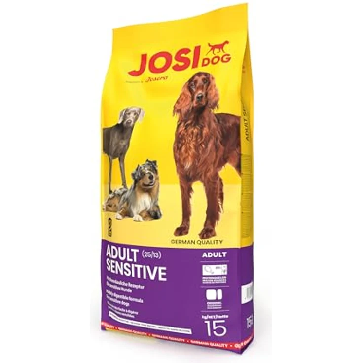JosiDog Adult Sensitive, glutenfreies Trockenfutter für empfindliche Hunde, Sparpaket 2 x 15 kg, Single-Protein Geflügel – Bild 1