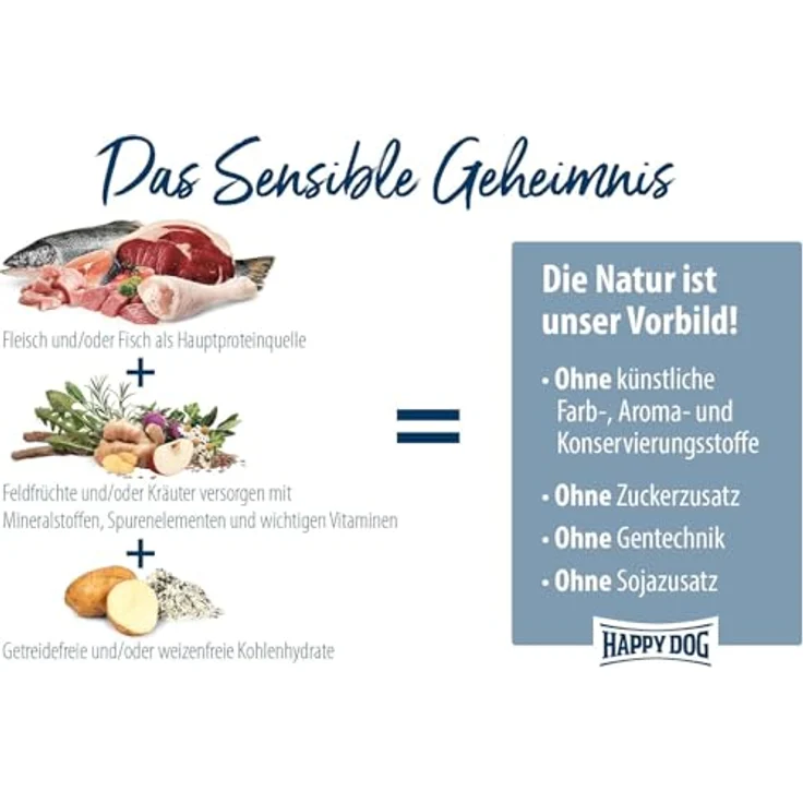 HAPPY DOG Sensible Trockenfutter Hund Adult, Karibik, getreidefreie Rezeptur mit Seefisch, 1 kg – Bild 5