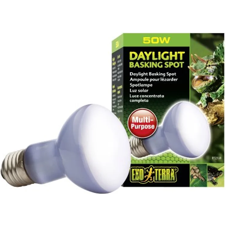 Exo Terra Daylight Basking Spot, Breitspektrum Tageslichtlampe R20, 50W E27, natürlicheres Aussehen für Terrarien – Bild 3