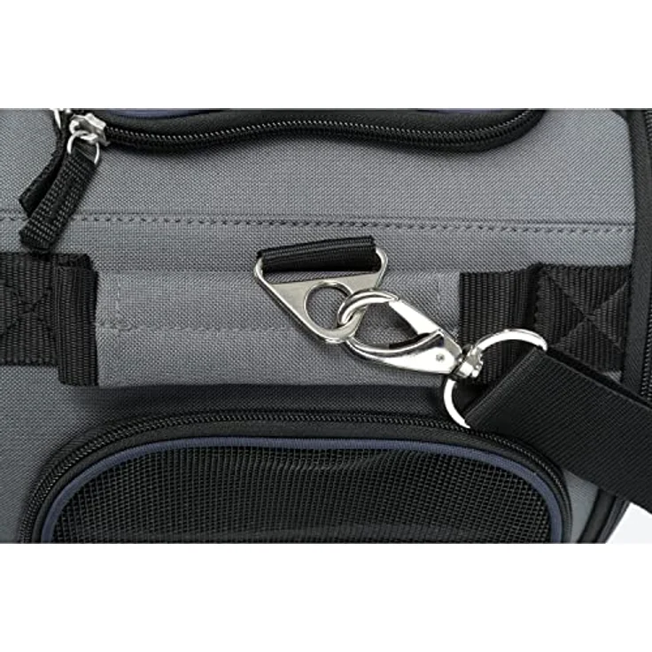 TRIXIE Tiertransporttasche Airline Tasche Wings grau/blau für Katzen mit abnehmbarem Schulterriemen - Preisvergleich – Bild 8