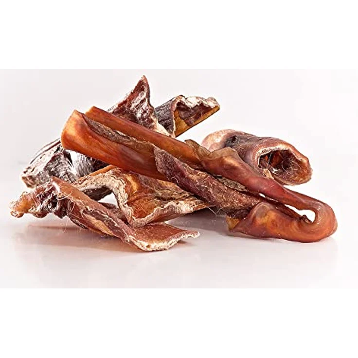 mascota vital Rinderkopfhaut für Hunde, 100% Natur, schonend getrocknet, langanhaltender Kauspaß, ca. 12-15cm Stücke, ideale Zahnreinigung, getreidefrei, 250g – Bild 2