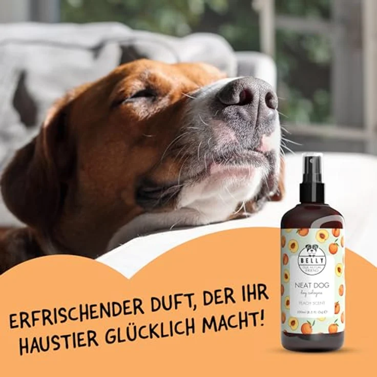 BELLY® Hundeparfüm, Duftspray mit fruchtigem Pfirsich, pH-neutral, 250ml für Hunde & Welpen – Bild 4